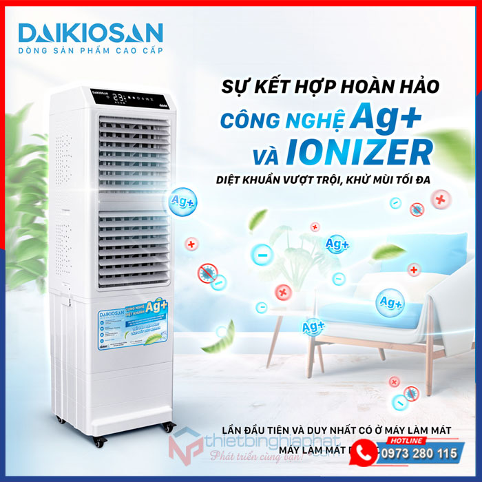 Máy làm mát Daikiosan DM104 21 Máy làm mát Daikiosan DM104 công nghệ khử khuẩn Ag+