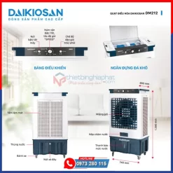 Máy làm mát Daikiosan DM212 thiết kế hiện đại