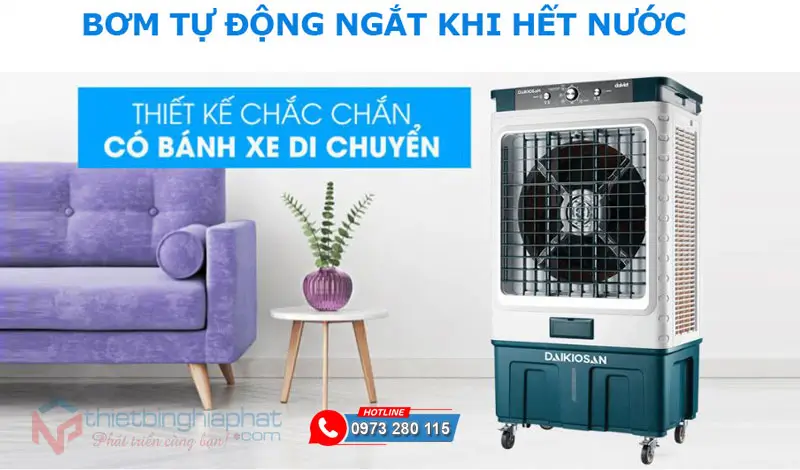 Máy làm mát Daikiosan DM212 235W 20 Máy làm mát Daikiosan DM212 3 tốc độ có chế độ tự ngắt bơm khi hết nước