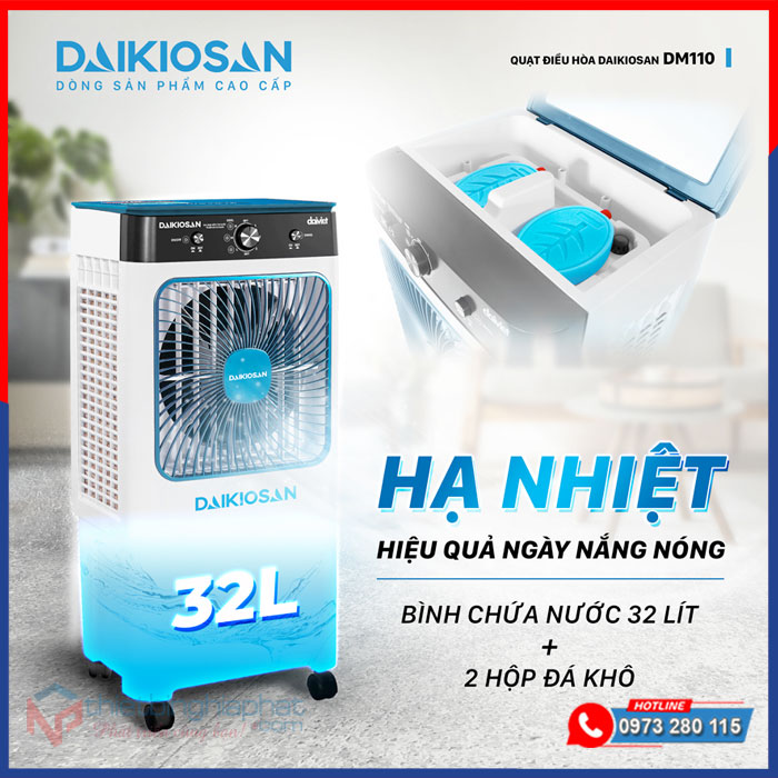 Máy làm mát Daikiosan DM110 20 Máy làm mát Daikiosan DM110 bình chứa 32L