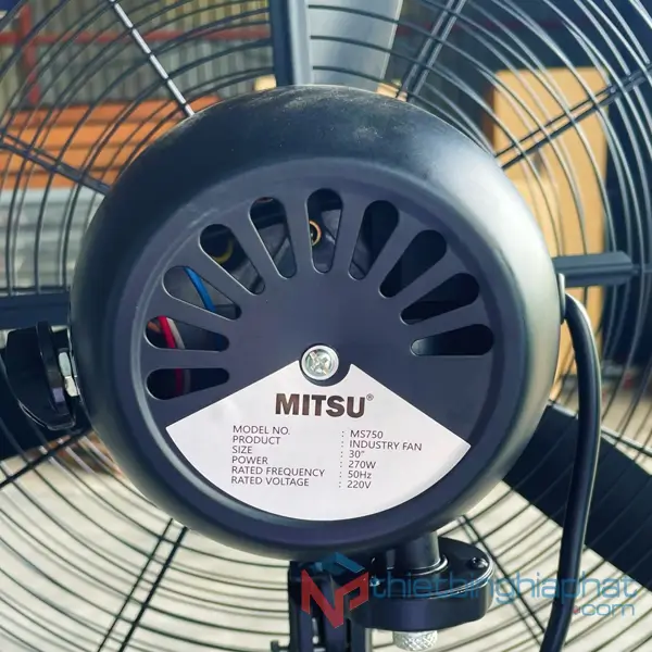 Quạt đứng công nghiệp MITSU MS-750 290W 18 Động cơ Quạt đứng Mitsu 750 lõi đồng siêu bền