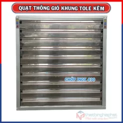 Quạt thông gió vuông tole kẽm 1000x1000 BMF-1000 13 Quạt thông gió vuông tole kẽm 1000x1000x400mm BMF-1000 chớp INOX