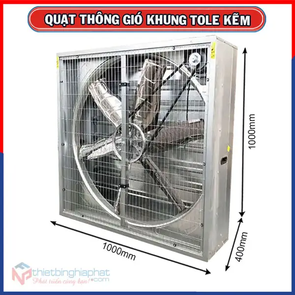 Quạt thông gió vuông tole kẽm 1000x1000 BMF-1000 16 Quạt thông gió vuông tole kẽm 1000x1000x400mm BMF-1000