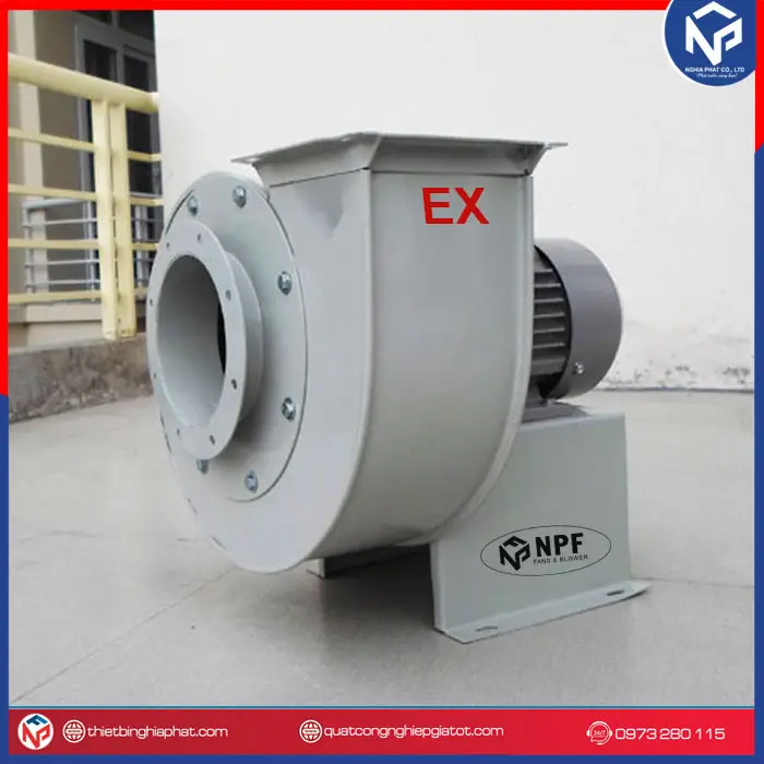 Quạt ly tâm phòng nổ 3HP Trung áp 7 Quạt ly tâm phòng nổ - thiết bị quan trong trong hệ thống thông gió