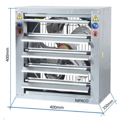 Quạt hút công nghiệp vuông 400x400mm