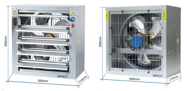 Quạt hút công nghiệp vuông 300x300mm 13 quạt hút công nghiệp vuông 300