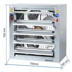 Quạt hút công nghiệp vuông 700x700mm