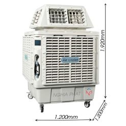 Máy làm mát công nghiệp di động Aircooler 4 họng KT: 1920 x 1200 x 1200mm