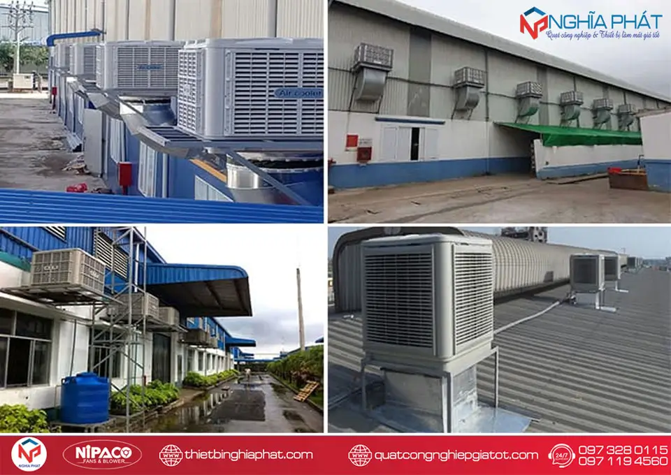 Máy làm mát công nghiệp cố định Aircooler 45000m3/h 23 Máy làm mát công nghiệp cố định và các kiểu lắp đặt