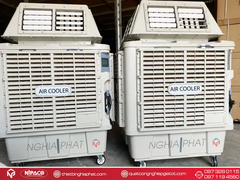 Máy làm mát công nghiệp di động 18000 (4 hướng thổi) 21 Máy làm mát hơi nước Aircooler thổi 4 hướng