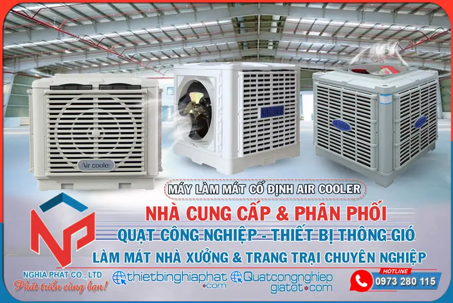 Máy làm mát công nghiệp cố định Aircooler 45000m3/h 25 Nghĩa Phát - Phân phối Máy làm mát công nghiệp Aircooler chính hãng giá tốt