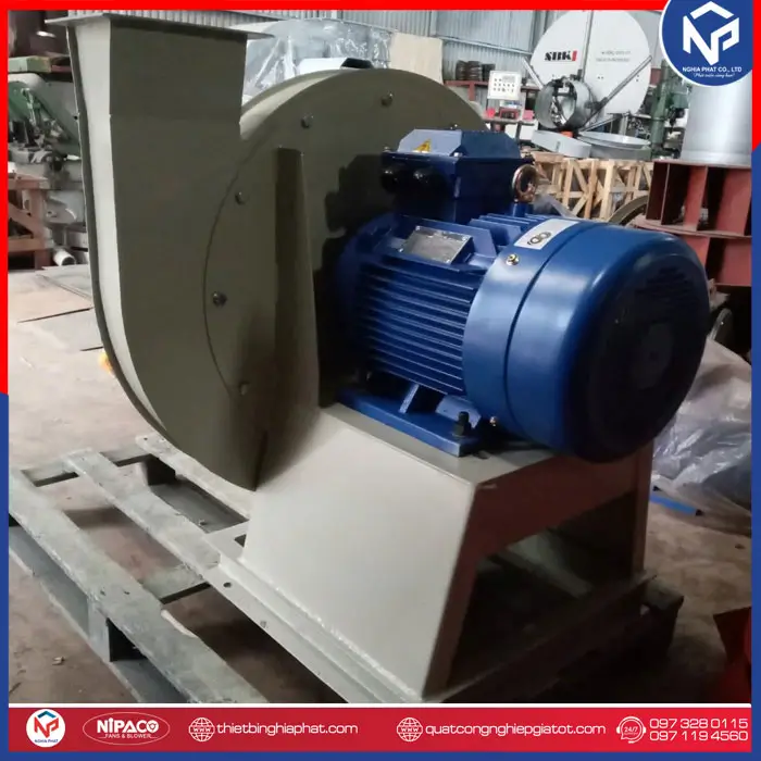 Quạt ly tâm cao áp 10HP NPC152-5.0A-7.5KW-2P 26 Quạt ly tâm cao áp 10HP 7.5KW