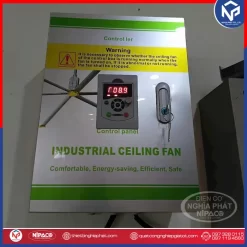Quạt trần công nghiệp động cơ giảm tốc điều khiển qua biến tần