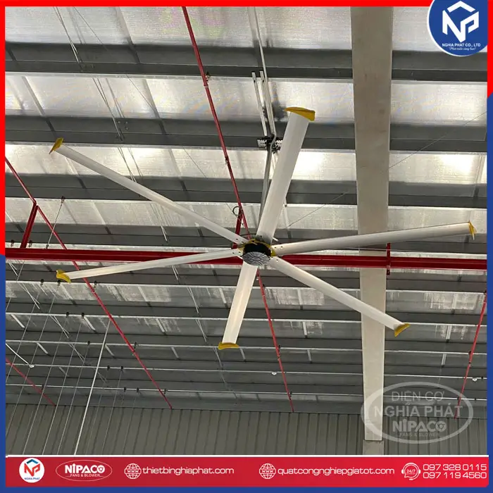 Lắp đặt Quạt trần công nghiệp Động cơ DC Nhà xưởng tại Vĩnh Phúc 7 Lắp đặt quạt trần công nghiệp động cơ DC