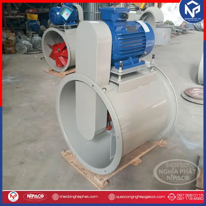 Quạt công nghiệp hướng trục gián tiếp D600 2.2KW - 3HP 15 Quạt công nghiệp hướng trục gián tiếp 2.2KW D600
