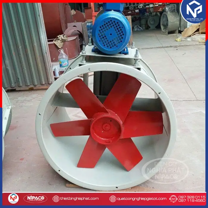 Quạt công nghiệp hướng trục gián tiếp D600 2.2KW - 3HP 14 Quạt công nghiệp hướng trục gián tiếp D600