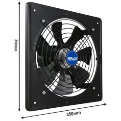 Quạt thông gió vuông Nipaco FD-300 350x350 2 mặt lưới