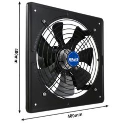 Quạt thông gió vuông Nipaco FD-350 400x400 2 mặt lưới