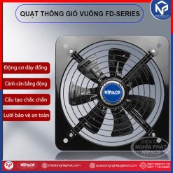 Quạt thông gió vuông Nipaco FD chất lượng cao