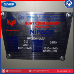 Quạt Ly Tâm Hút Khói 2.2kW NPC-101-2.5A 3HP 2800v/p