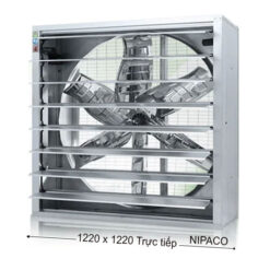 Quạt thông gió vuông 1220x1220 trực tiếp cánh INOX