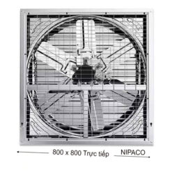 Quạt thông gió vuông 800x800 trực tiếp cánh INOX