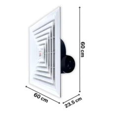 Kích thước Quạt thông gió âm trần Tico TC-60AV4 nối ống
