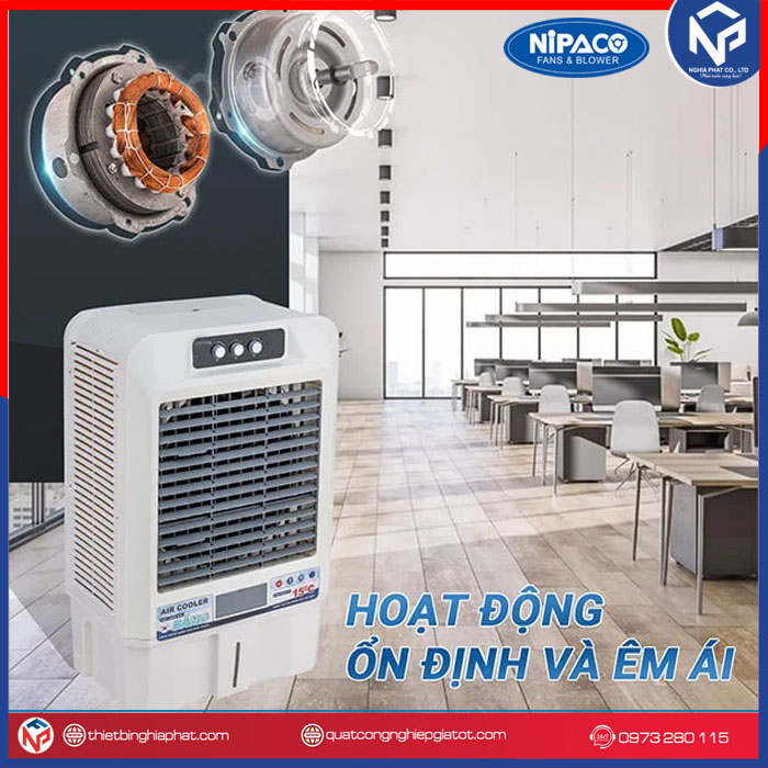 Máy làm mát không khí Nipaco CC90 - 500W 130L 17 Quạt hơi nước Nipaco CC90 500W